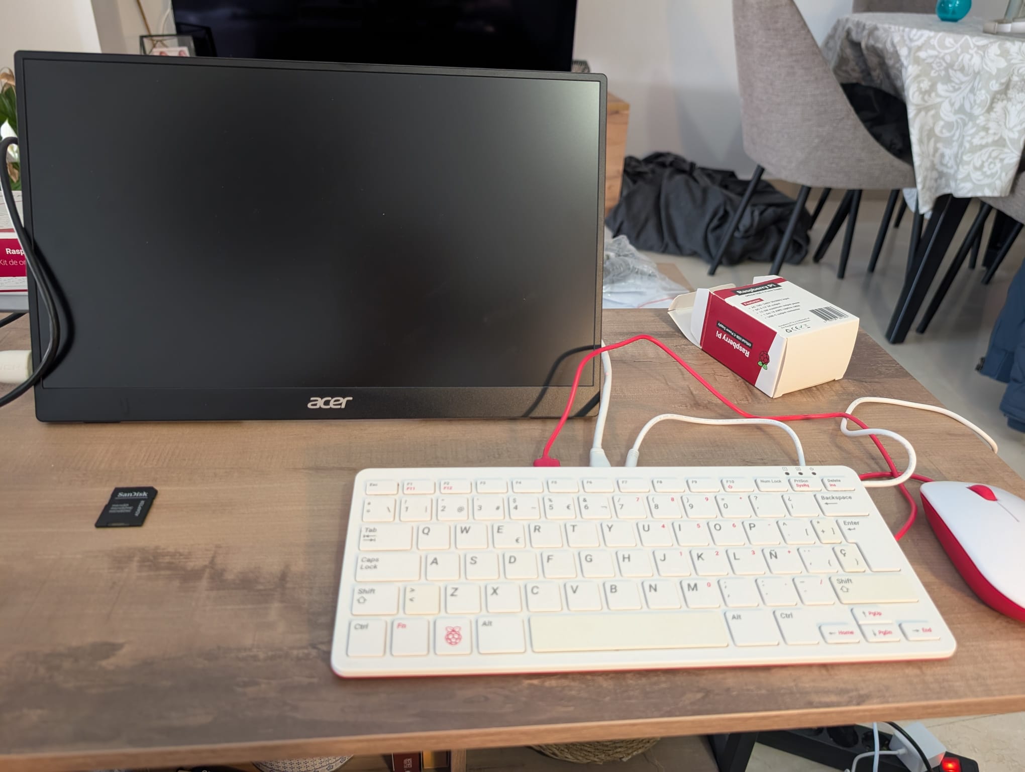 Raspberry Pi 400 on a desk